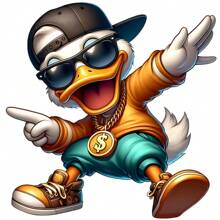 1 件/2 件/4 件 Crazy Duck 创意热转印贴纸 - 休闲风格，可机洗，专业干洗，适用于 T 恤、牛仔裤、连帽衫、枕头、手提包、艺术礼品 - 彩色 - 查看 2