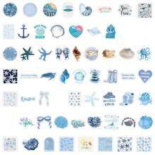 60 件沿海孙女贴纸乙烯基美学贴纸剪贴簿、日记、保险杠、滑板、水瓶、卡通、安全帽、汽车贴纸和贴花 - 彩色 - 查看 3