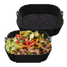 1pc Silicone Baking Mat For Air Fryer, Reusable Silicone Air Fryer Liner, Rectangular Air Fryer Accessories Compatible With 8 Qt Air Fryer, Kitchen Essentials, Kitchen Accessories, Home Accessories, Christmas Gift