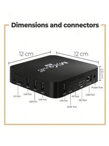 Reproductor HD decodificador de Android TV, decodificador MXQPRO, Decodificador de televisión, Decodificador ﻿ - Tipo de Enchufe A USA (110-127V) - Ver 3