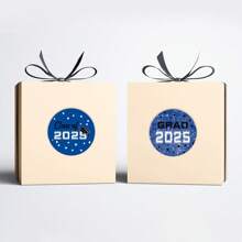 10 Sheets Blue 2025 Graduation Stickers, Class Of 2025 Congrats Grad Graduation Cap Stickers, Round Graduation Gift Tags Stickers, 2025 Graduation Sticker For Envelope Seals - Multicolor - View 4