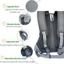 Pet Dog Backpack Carrier With Storage Pockets Dog Front Pack For Small Dogs Cats Head Out Breathable Chihuahua Backpack For Hiking Cycling Walking - Black - View 3