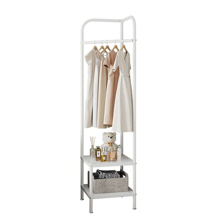 Metal Corner Coat Racks, Freestanding Garment Rack With Storage Shelf, Clothing Racks Entryway Coat Rack For Hallway, Entryway, Bedroom, Living Room, OfficeHanger Stackers Back To School Travel Essentials Room Decor,Home Decor,Bedroom Decor Storage Organization And Storage Puppy Keep Dress Shorts Phone Case Bikini Summer Dresses For Women Skirt Summer Dress Dresses Nails Jeans Tops White Dress Dresses For Women - White - View 1