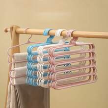 1pc Multifunctional Drying Rack, With Multiple Hanging Parts For Clothes Storage Valentine DAY, Valentines Wedding, Birthday Pants Hanger Multi-Function Hanger Storage Rack Clothes Scarf Belt Towel Non-Slip Magic Hanger Clothing Rack Trouser Rack - Multicolor - View 1