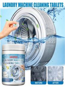 Washing Machine Cleaning Effervescent Tablets - Quickly Clean Dirt And Odor For Front Load And Top Load Washing Machines (Random Delivery Of New And Old Versions)
