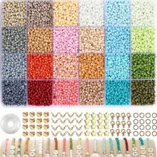 5400pcs 3mm Acrylic Bead Bracelet Making Kit, For Making Bracelets, Necklaces, Earrings And Various Jewelry - 26 Grids About 5500pcs - View 1