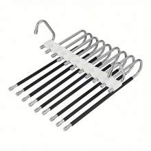 1pc Space-Saving Pant Hanger, Non-Slip Stainless Steel Multi-Function Pant Rack, Multifunctional Pant Hanger Stainless Steel Wardrobe Storage Rack, Pants, Jeans, Scarf Hooks, Magic Casual Pants Jeans Hanger, Versatile High-Quality Metal Wardrobe Storage Rack, Suitable For Leggings - Multicolor - View 15
