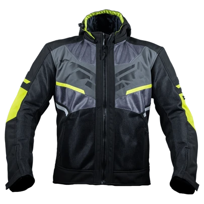  CHAMARRA TEXTIL KOV HYPER CON PROTECCIONES NIVEL 1 Y REFLEJANTES COLOR NEGRO