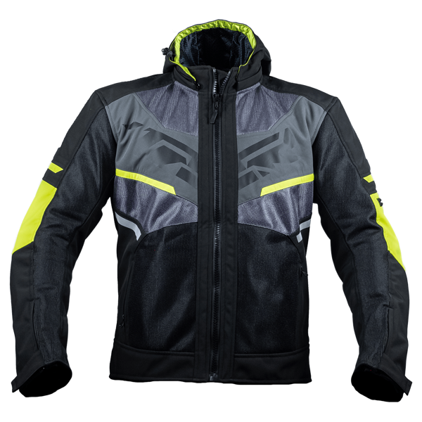  CHAMARRA TEXTIL KOV HYPER CON PROTECCIONES NIVEL 1 Y REFLEJANTES COLOR NEGRO