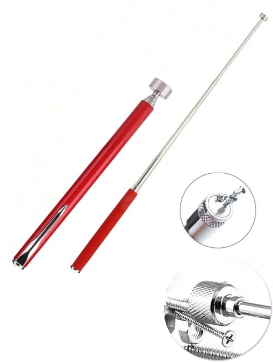 Imán Extensible de Acero Inoxidable Levanta Hasta 1.5kg Extensión Máxima de 65cm - Plateado - Ver 1