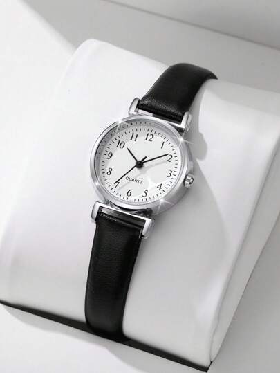 1pc Elegante able Digital Scale Dial Small Face Quartz Watch, Classic Compact College (Watch Box Not Included)