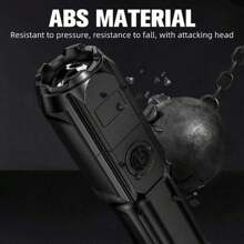 1pc Outdoor Handheld Flashlight, Telescopic High Brightness Long Lasting Camping Lamp, Portable - Black - View 7