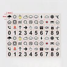 3 stuks/set Letter, Nummer, Maand, Dag, Weerpictogramstickers, Scrapbooking Decoratieve stickers voor planner, dagboek