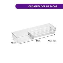 Monte sua Gaveta Organizador Modular em Acrílico Diversos Tamanhos para Utensílios de Cozinha Talheres - Branco - Visão 4