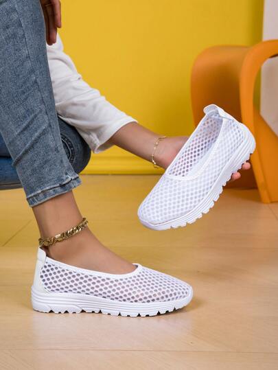 أحذية مريحة للنساء للربيع والصيف، شرابات مريحة ذات شبكة تنفسية مرنة