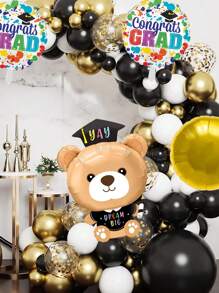 Set de 5 globos con tema de graduación, globos de aluminio con forma de libro y oso de peluche para graduados hombres y mujeres de 18 pulgadas, aptos para decoraciones de fiesta de graduación