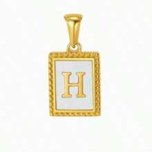 1pc Stainless Steel English Letter Pendant Personalized Mix Ins Style Commuter Necklace Pendant For Men And Women