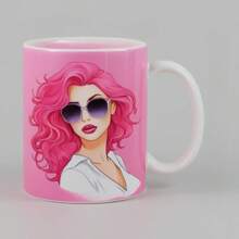 Taza de café de cerámica con diseño de Dama de Rosa, reutilizable, de uso múltiple, con tema de cumpleaños de adultos