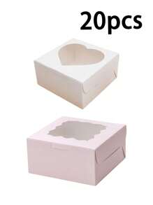 5pcs/10pcs/15pcs/20pcs Windowed Dessert Boxes For Cookies, Mini Pies, Cupcakes, Baking Supplies, Cake Boxes - Paper - View 22