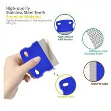 Set de 9 piezas de kit premium de aseo para conejos con cepillo de peinar, cortaúñas y peines para mascotas - Mantenga a su conejo feliz y saludable - Multicolor - Ver 8