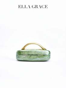 Bolsa de Acrílico Verde - Ideal para o Dia dos Namorados, Confortável e Elegante, Bolsa da Moda, Opção de Presente Personalizado, Acessório 2025, Estilo Chique para Todas as Ocasiões, Sensação de Luxo a Preço Acessível