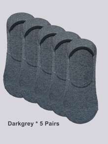 1/5/10 pares de calcetines invisibles antideslizantes de talla grande para hombre, apropiados para uso diario o deportes