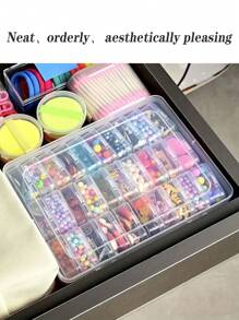 30pcs/Set 5.5cm Small Square PP Transparent Plastic Storage Boxes, Suitable For Storing Jewelry, Cosmetics, Nail Art, DIY Crafts And Other Small Items