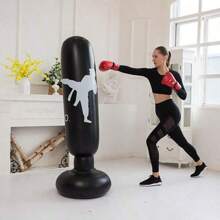 1pc Vertical Fitness Fighting Sanda Venting Anger Injection Inflatable Boxing Column Taekwondo Training Sandbag Punch Column