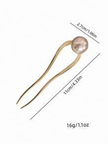1 szt. Spinka do włosów w kształcie litery U, perłowa, modna i minimalistyczna, luksusowa spinka do włosów