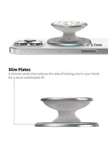 PULOKA Magnetic Phone Holder Grip, Strong Magnets & Phone Holder With Comfortable Grip - Portable Video Stand For Horizontal Viewing Compatible With IPhone, Android Phone, Gift For Birthday, Family, Friends Push-Pull Phone Grip, Phone Accessories