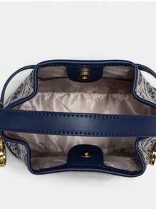 CHRISBELLA Fashion Jacquard Starry Sequin Bucket Bag, Classic Handbag, Shoulder Bag, Crossbody Bag - Blue - View 8