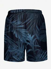 Pantalones cortos informales para hombre talla grande con estampado de árboles de coco y cordón en la cintura, ropa de playa ligera para deportes al aire libre