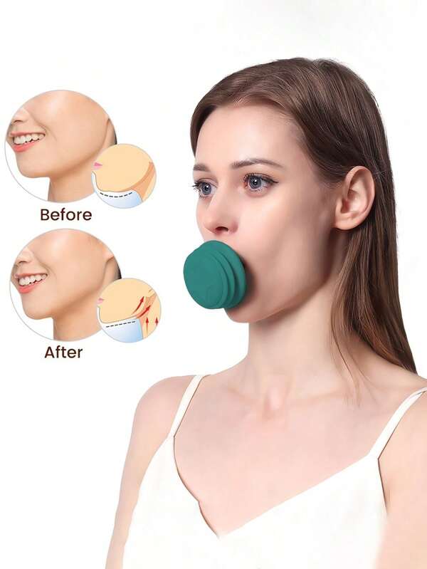 Herramienta para afinar y tonificar la línea de la mandíbula en forma de V - Moldeador de mentón, entrenamiento muscular, entrenador facial, levantamiento y tonificación, mejora facial, eliminación de pliegues nasolabiales, adelgazamiento facial, dispositivo de entrenamiento muscular