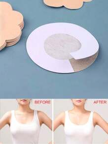 100 件装隐形乳头胶带一次性乳头垫胶带乳头贴无纺布乳头贴胸贴 - 卡其色 - 查看 9