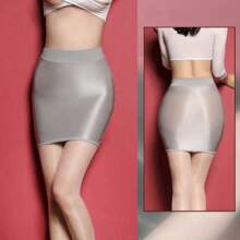 Women's Shiny Sheer See-Through Tight Bodycon, High Elastic Micro Short Silk Stockings Mini Skirt Night Clubwear Sexy Lingerie, For OL Cosplay, Couple Flirting, Role Playing, Daily Wearing, Party