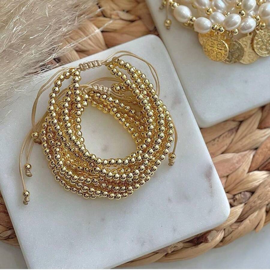 1pc Fashion Layered Beaded Bracelet For Women For Daily Decoration