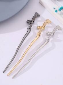 3pcs Chinese Style Simple Metal Texture Hair Clips, Suitable For Women, Wavy Design Fashion Hair Clips, Metal Texture Hair Clips, Simple Hair Clips, Suitable As Gift For Girls Or Couples, Street Style, Back To School, Study Supplies, Hair Accessories, Head Accessories - Multicolor - View 14