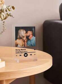 1PC Customized Acrylic Photos And Song Titles, Customized Photos, Customized Album Covers, Customized Acrylic Music Song Plaque Photos Gifts Birthday Graduation