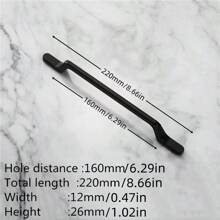 1 Piece Of Modern Minimalist Aluminum Alloy, Gold/Black Handle Drawer, Wardrobe, Nightstand, Locker, Door Handle, Furniture Hardware