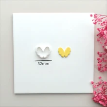 3pcs Butterfly Shaped Soft Clay Earring Mold Pendant DIY Craft Tools - White - View 14