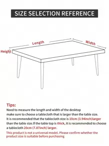 1pc Elastic Fitted Leather Tablecloth, Waterproof, Oilproof, Pollution-Proof, Easy To Clean, Suitable For Dining Table, Coffee Table, And Office Desk, Etc.