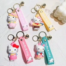 Sanrio Sanrio Countryside Sweet Couple Style Keychain Cartoon Anime Character Keychain Car Keychain Bag Cute Decoration Keychain Matching