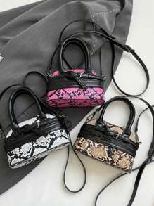 2025 新款欧美时尚蛇皮复古女士手提包和单肩包 - 彩色 - 查看 3