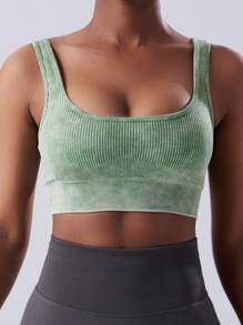 1 pièce Soutien-gorge de sport sans couture pour femmes, vêtements de sport de yoga, débardeur de fitness pour la course