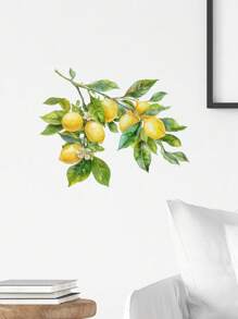 1 件柠檬树自粘壁纸 - 鲜艳的绿叶和黄色柠檬设计，可移除哑光饰面装饰艺术风格塑料墙饰，适用于客厅、卧室或家具改造，家居装饰壁纸 | 逼真的柠檬设计 | 易于应用，柠檬厨房装饰墙艺术卧室装饰贴纸家居装饰客厅墙纸墙贴派对装饰客厅装饰办公室装饰家居装饰品个性化贴纸 - 彩色 - 查看 7