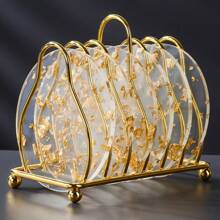 ¡talla grande vendido! Posavasos redondo resistente al calor con cristal, diseño con elementos dorados, protector decorativo y brillante para la mesa