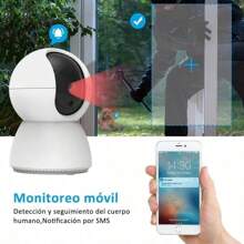 EASYTAO 2PCS TV-628 Cámara de Seguridad Interior, 2K 3MP Cámara Alexa WiFi, iCSee O Tris Home App, Audio Bidireccional, Control Remoto, Detección de Movimiento, Visión Nocturna,Compatible con Alexa - TV-628 (2 uds.) - Ver 4