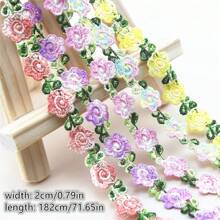 3D Thêu 2 Màu Hoa Nhỏ Viền Ren Quần Áo Váy Cưới Chính Thức Trang Phục Chất Liệu Trang Trí DIY Handmade Trang Trí Phụ Kiện - 2 thước - Xem 11