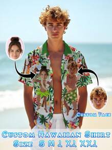 Summer Men Custom Hawaiian Party Shirt Tops Dacing  Dacing Boy Personalized Short Sleeve Clothes Male Personalization Daily Outfits Fashion Beach Wear Birthday Gift Holiday Gift Ornamental,Dawg Stylish,Fashion,Hipster,Contracted,Easy Costume,Modest Fashion,Minimal Chic,Casual Custom,Unique,Personalized Ideal Gifts For Him Family,Boyfriend,Friends,Children