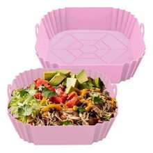 1pc Silicone Baking Mat For Air Fryer, Reusable Silicone Air Fryer Liner, Rectangular Air Fryer Accessories Compatible With 8 Qt Air Fryer, Kitchen Essentials, Kitchen Accessories, Home Accessories, Christmas Gift